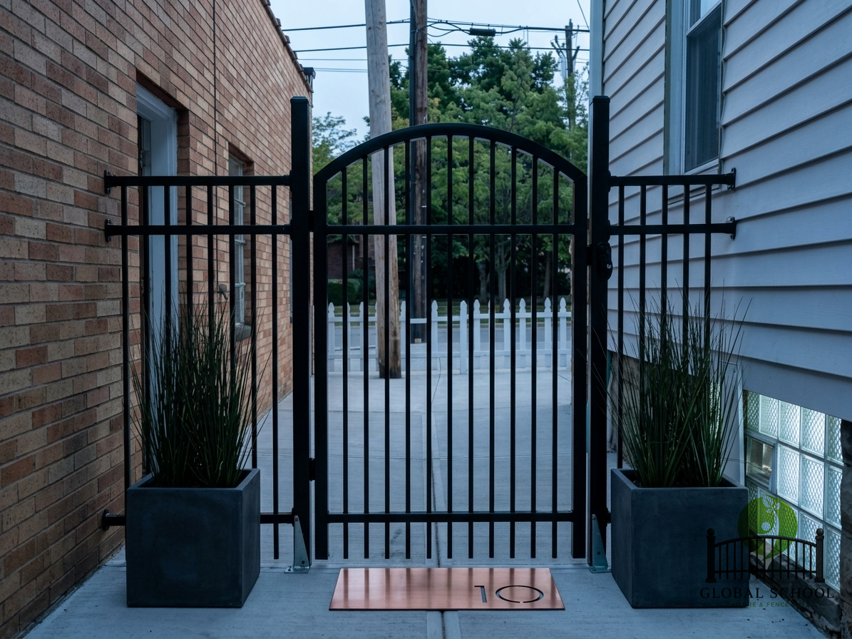 Aluminium gate installation