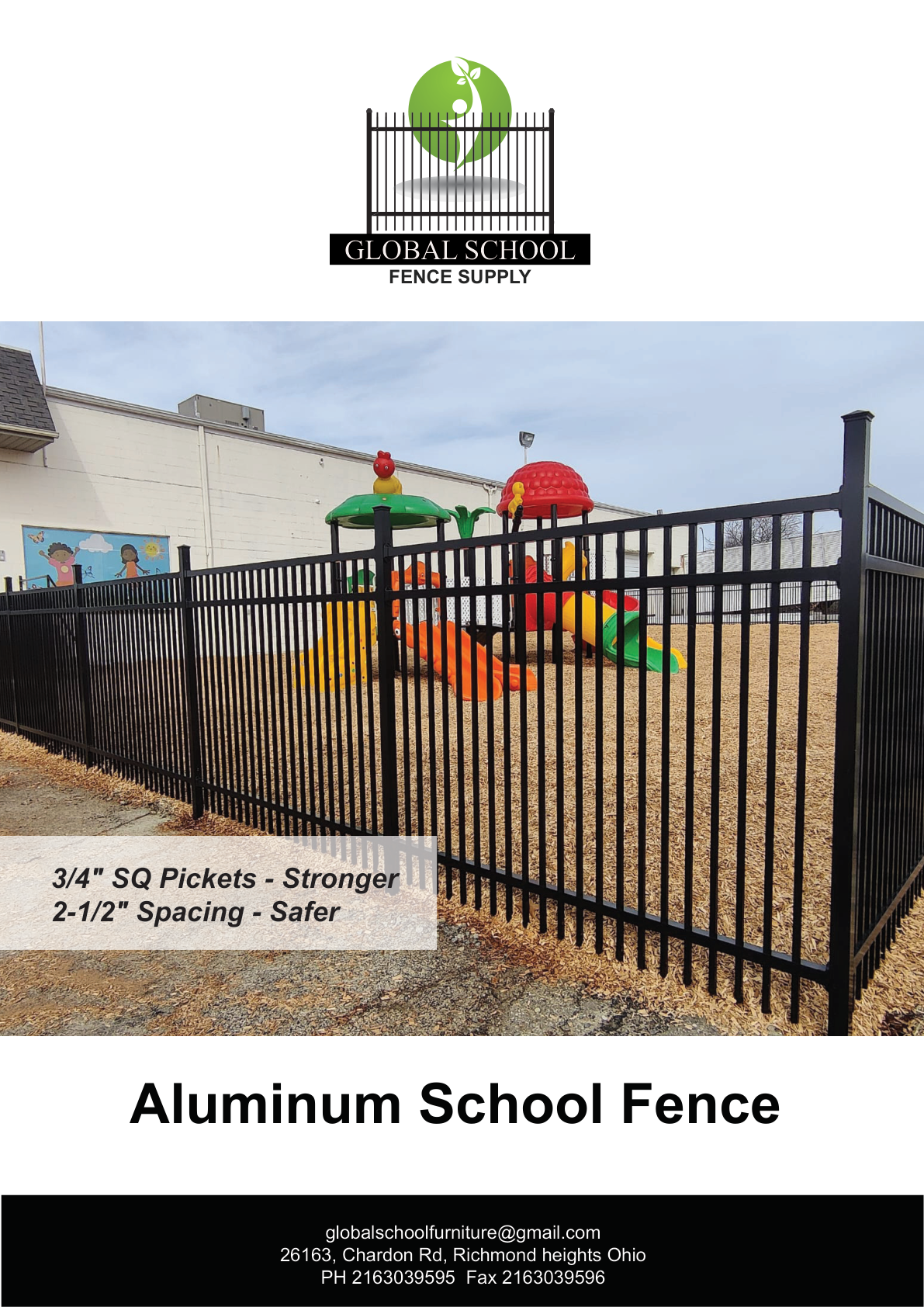 Aluminium school fence specifications page 1