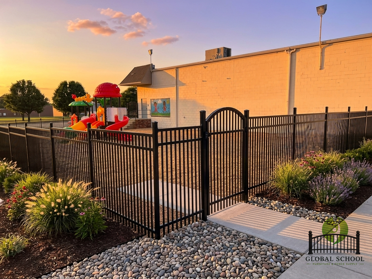 School fence installation
